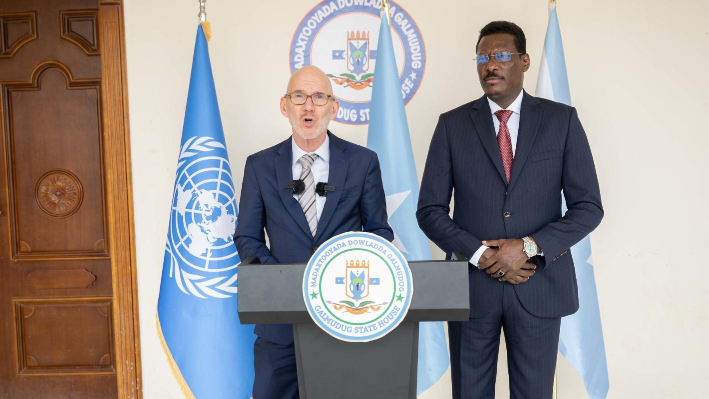 UN Special Representative James Swan meets Galmudug's President Ahmed Abdi Karie ‘Qoorqoor’ in Dhusamareb.jpg