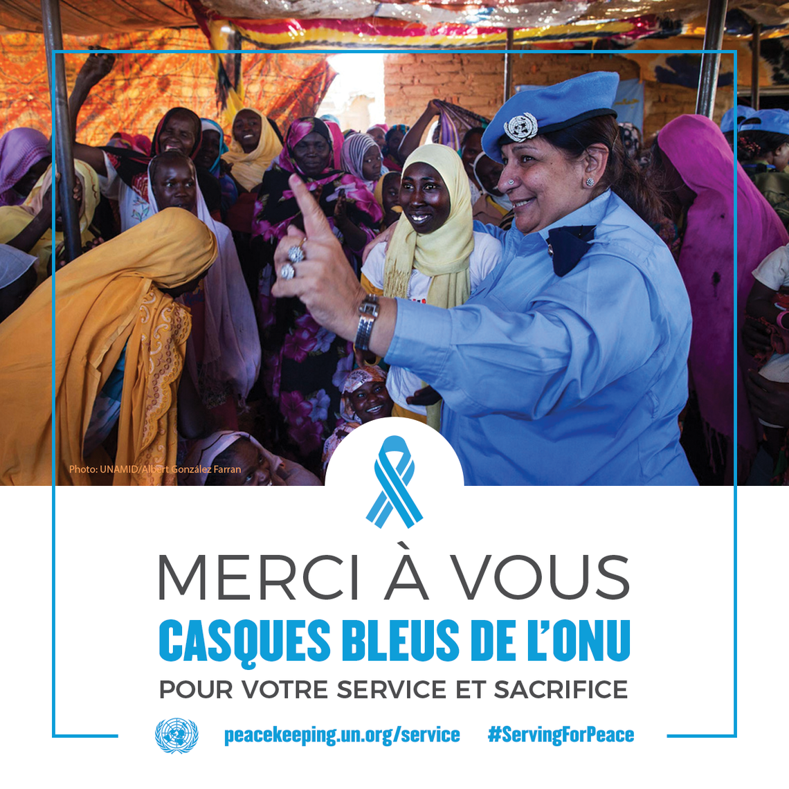 Merci à vous Casques bleus de l'ONU